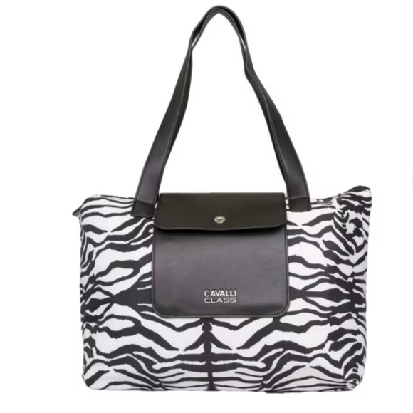 Cavalli Class Handbags - NWT Cavalli Class Large Zebra Print Tote Bag